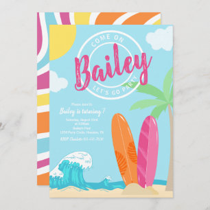 Beach Birthday Invitation   Uitnodiging voor Girl 