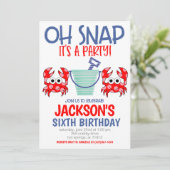 Beach Birthday Party Invitation (Debout devant)