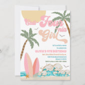 Beach Birthday Surf Party Invitation (Devant)