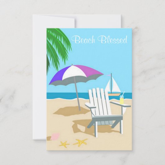 Beach Blessed Invite Kaart (Voorkant)