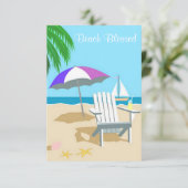 Beach Blessed Invite Kaart (Staand voorkant)