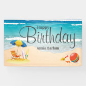 "Beach Bliss" Happy Birthday Banner (Horizontaal)