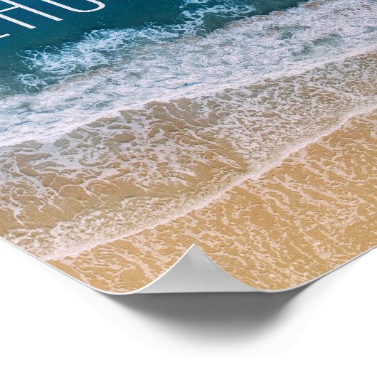 Beach Bliss Palm Coast Tropical Dream Custom Text Poster (Hoek)