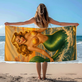Beach Blonde Pin-Up Mermaid | Coastal Mermaidcore  Strandlaken