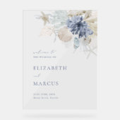 Beach Blue Acrylic Wedding Welcome Sign (Recto)