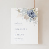 Beach Blue Acrylic Wedding Welcome Sign