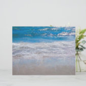 Beach Blue Coastal Ocean Waves Tropical Art (Staand voorkant)