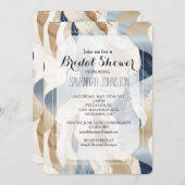 Beach Blue Cream Sand Ivoor Abstract Vrijgezellenf Kaart (Voorkant / Achterkant)