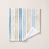 Beach Blue Cream Stripes (Gant de toilette)