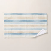 Beach Blue Cream Stripes (Serviette à main)