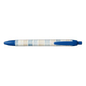 Beach Blue Cream Stripes   Zwarte Inkt Pen (Achterkant)