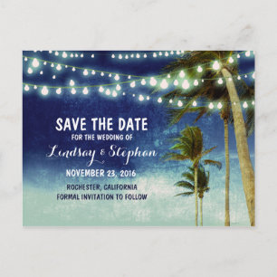 Beach Blue Ombre Sla de datum briefkaarten