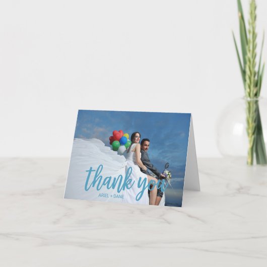Beach Blue Photo Hartelijk dank Bedankkaart (Voorkant)
