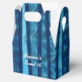 Beach Blue Retro Waves Party Favor Boxes Bedankdoosjes (Geopend)