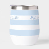 Beach Blue Strp PERSONALIZED Insulated Tumbler Cup (Droite)