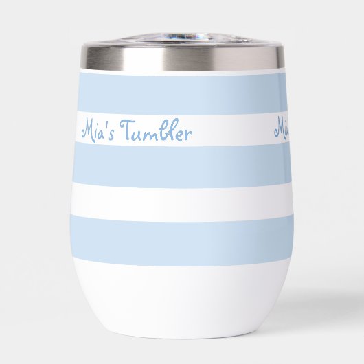 Beach Blue Strp PERSONALIZED Insulated Tumbler Cup (Avant)