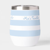 Beach Blue Strp PERSONALIZED Insulated Tumbler Cup (Arrière)