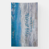 Beach Blue Tropical Ocean Wedding Spandoek (Verticaal)