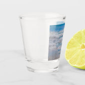 Beach Blue Tropical Wedding Coastal Ocean Waves Shot Glas (Links)