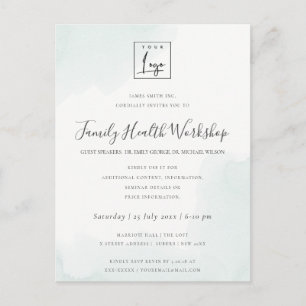 BEACH BLUE WATERVERF BRUSH STROKE WORKSHOP EVAL BRIEFKAART