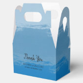 Beach Blue Waterverf Wedding Bedankdoosjes (Geopend)