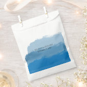 Beach Blue Waterverf Wedding Bedankzakje (Geknipt)