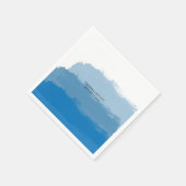Beach Blue Waterverf Wedding Servet (Hoek)