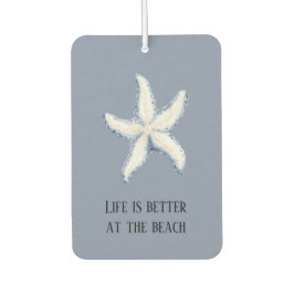 Beach Blue White Starfish Quote Luchtverfrisser