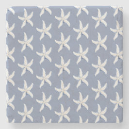 Beach Blue White Starfish Stenen Onderzetter
