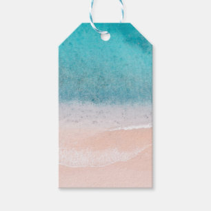 Beach Blue Zee Seaside Sand Custom Blank Sjabloon Cadeaulabel