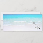 Beach Boarding pass bruiloft opslaan van de datum  Kaart (Achterkant)
