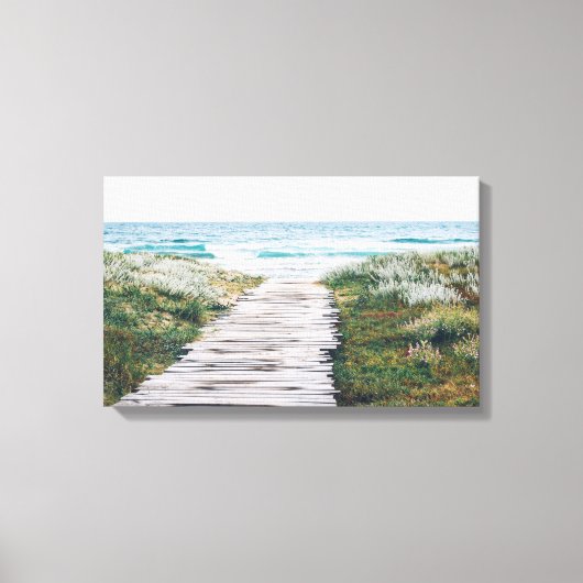 Beach Boardwalk Canvas Afdrukken (Voorkant)