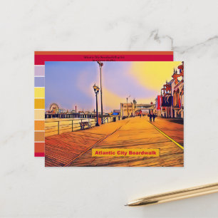 Beach Boardwalk Pop Art Briefkaart