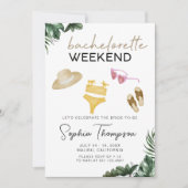Beach Boho Bachelorette Week-end Fête Invitation (Devant)