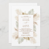 Beach Boho bruiloft Uitnodiging (Voorkant / Achterkant)