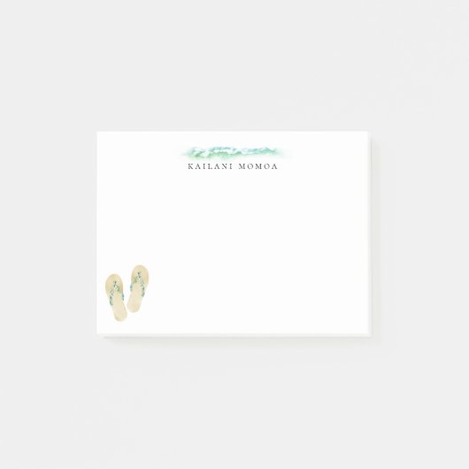 Beach Botanische Teenslippers Post-it® Notes (Voorkant)