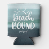 Beach Bound Custom Blue Abstract Seascape Blikjeskoeler (Voorkant)
