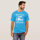 Beach Bound Funny Mannen Shirt Surfer (Voorkant volledig)