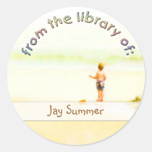 Beach Boy Library Bord Ronde Sticker