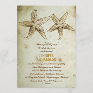 BEACH BRIDAL SHOWER INVITATIONS KAART
