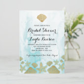 Beach Bridal Shower Uitnodiging (Staand voorkant)