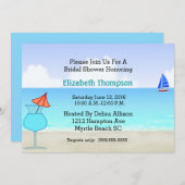 Beach Bridal Shower Uitnodiging (Voorkant / Achterkant)
