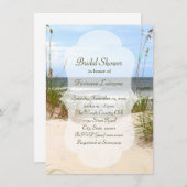 Beach Bridal Shower-uitnodigingen Kaart (Voorkant / Achterkant)