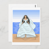 Beach Bride Briefkaart (Voorkant / Achterkant)