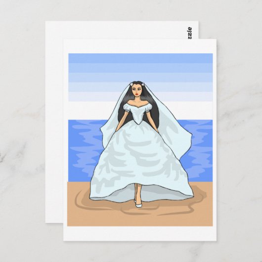 Beach Bride Briefkaart (Voorkant / Achterkant)