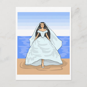 Beach Bride Briefkaart