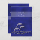 Beach bruiloft elegant dolfijn RSVP (Voorkant / Achterkant)