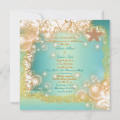 Beach bruiloft elegant party-thema kaart (Achterkant)