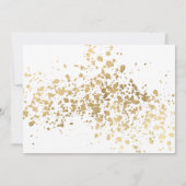 Beach bruiloft gouden blauwe bruiloft uitnodiging (Achterkant)