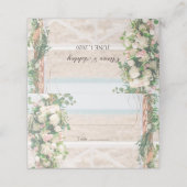 Beach bruiloft plaats/Kaarten escorte (Buitenkant ongevouwen)